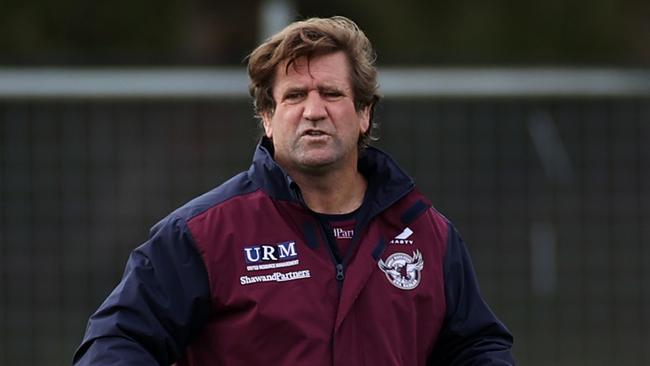 Des Hasler won’t be seen in Manly colours any time soon. Photo by Cameron Spencer/Getty Images.