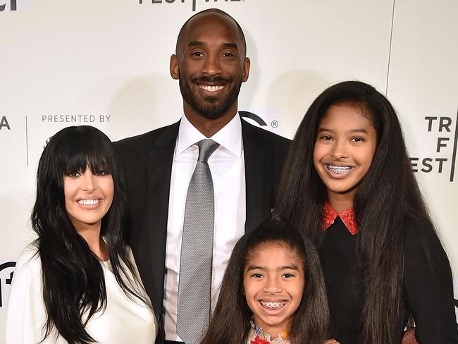 Vanessa and Kobe Bryant with daughters Gianna and Natalia. Picture: Getty