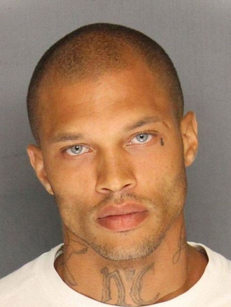 Jeremy Meeks became a famous model and actor after police posted his mugshot to Facebook. Picture: Stockton Police Department.