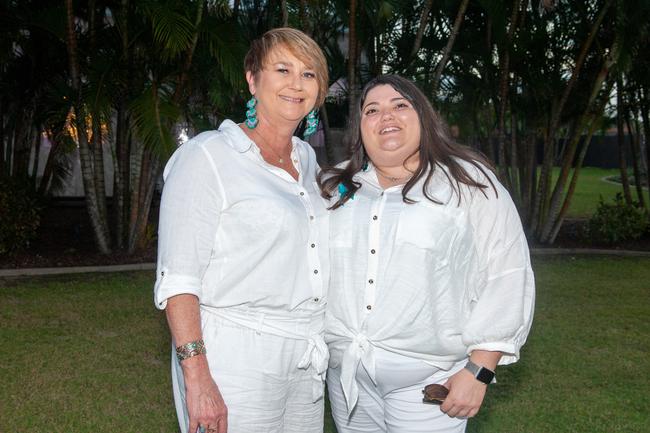 Paula Smyth and Sophie Hackett at Mantra Mackay for a Touch of Teal Soiree Trudy Crowley Foundation fundraising event 2022 Picture: Michaela Harlow