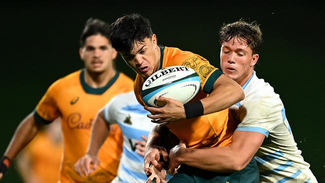 Shane Wilcox playing for Australia at the The Rugby Championship U20 event.