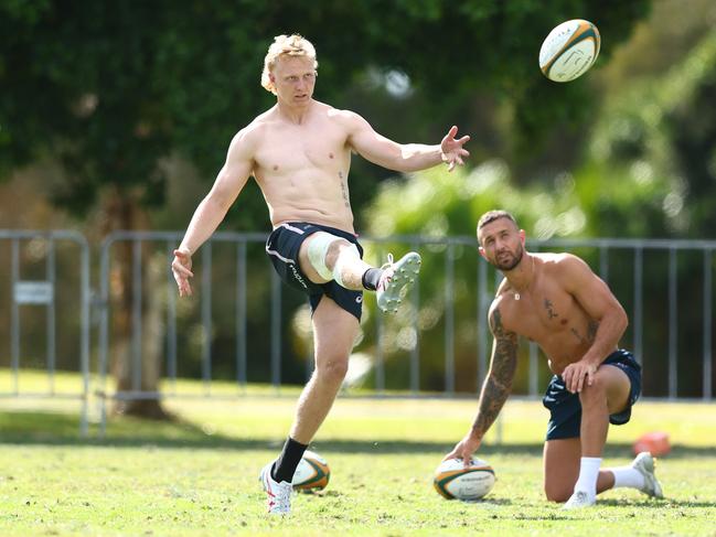 Quade Cooper (R) played a role in Carter Gordon’s code switch. Picture: Getty Images