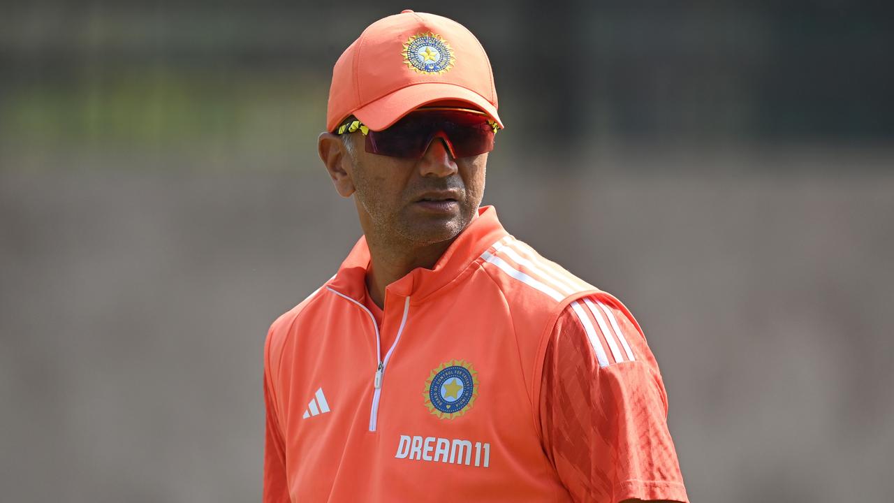 India coach Rahul Dravid. Photo by Gareth Copley/Getty Images