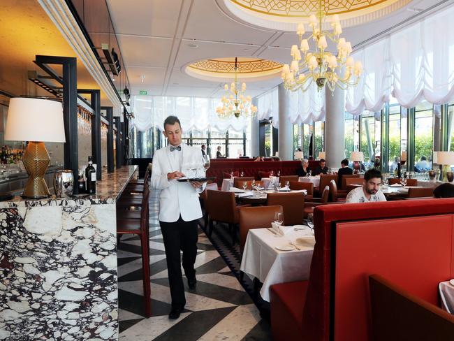 The opulent interior of Rosetta at the Crown in Melbourne.