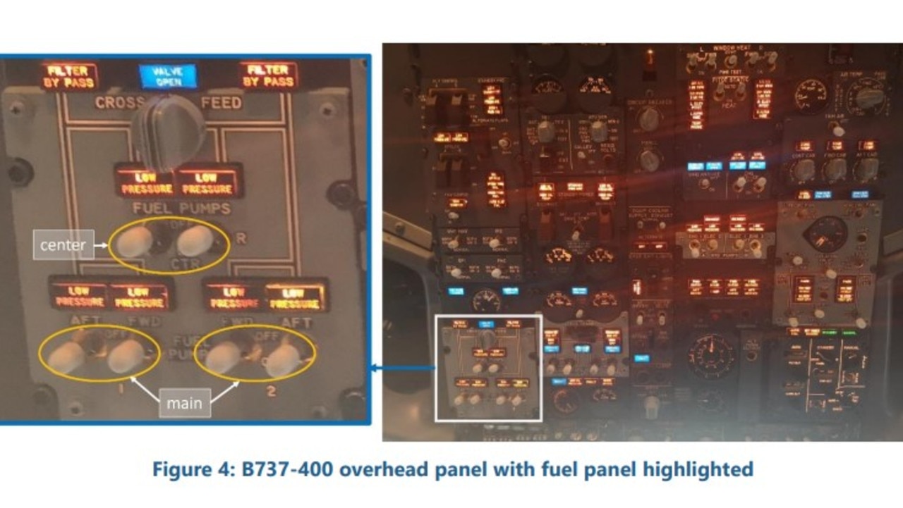 The crew failed to switch on the centre fuel pumps which could have led to engine failure. Picture: Transport Accident Investigation Commission