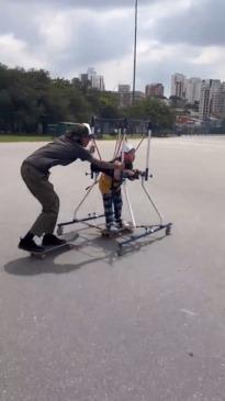 Kids with disabilities skateboard for the first time