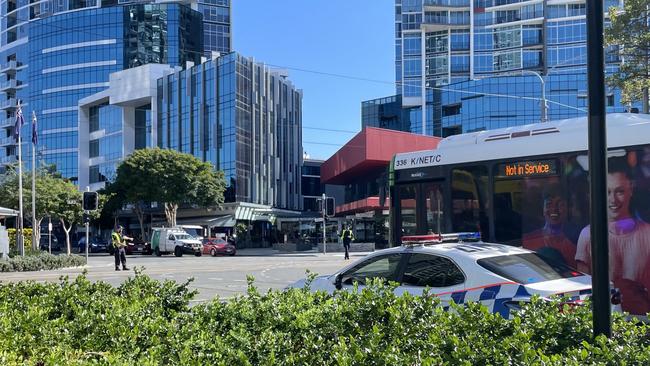 Several sets of traffic lights are out and police are conducting traffic control in Southport after a power outage on Thursday, June 13. Picture: Charlton Hart