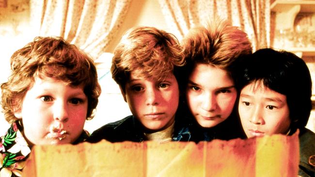 The Goonies: Jeff Cohen, Sean Astin, Corey Feldman, Ke Huy Quan.