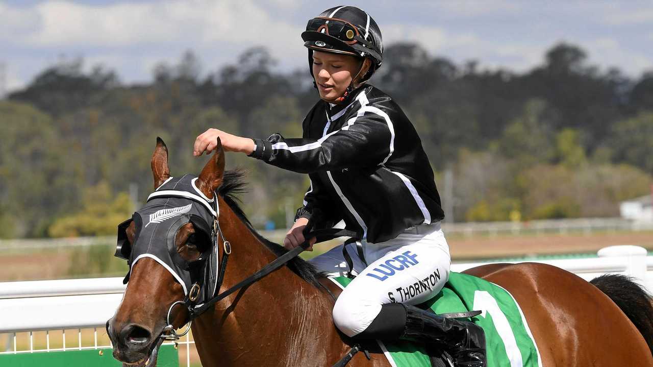 Apprentice jockey Stephanie Thornton Connoisseur won the Sirromet Class 5 Plate at the Ipswich racetrack. Picture: Rob Williams