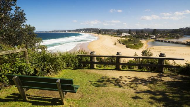 Narrabeen Beach and Lagoon where two young children were pulled from the water on Sunday.
