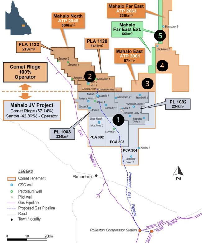 The Mahalo gas projects. Pic: Comet Ridge