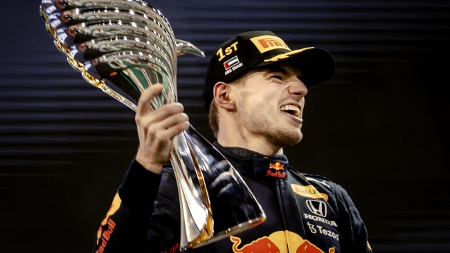 Max Verstappen has won his first Formula 1 world championship after a nail-biting last five laps of the Abu Dhabi GP. Picture: ANP Sport via Getty Images