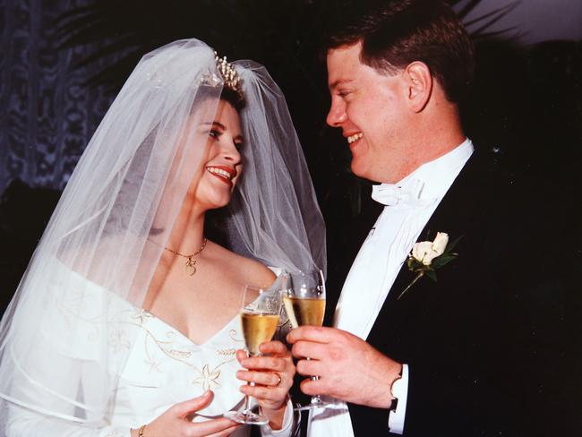 Tim and Mary Nicholls on their wedding day