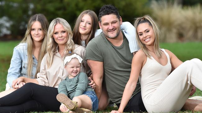 Alex Fevola with her family. Picture: Nicki Connolly