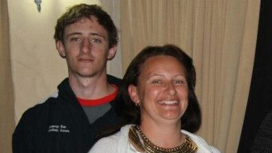 Chris Dicker and his mother some years back.