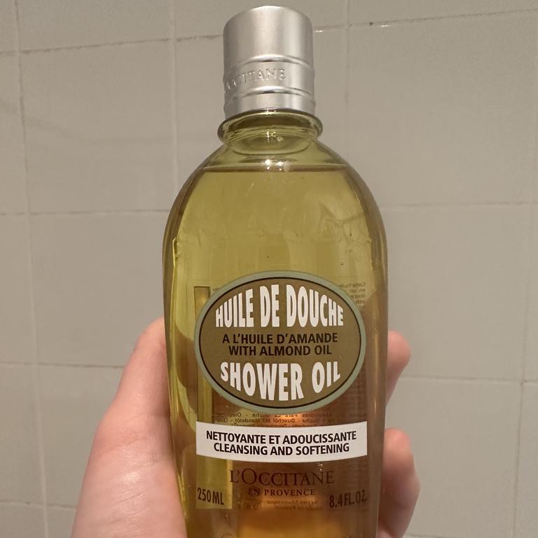 Philippa Tonkin is obsessed with the L'Occitane Almond Shower Oil. Picture: Supplied/Philippa Tonkin