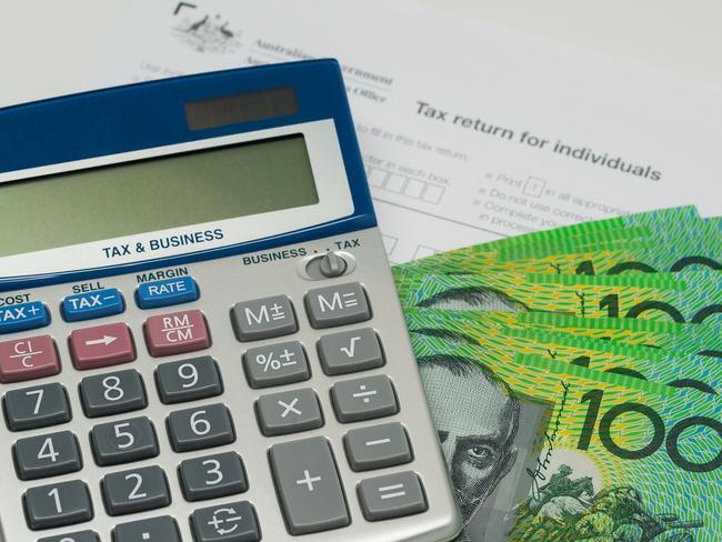 tax time Australia generic, Australian Taxation Office, ATO Finance and Wealth, Australian Currency and Calculator