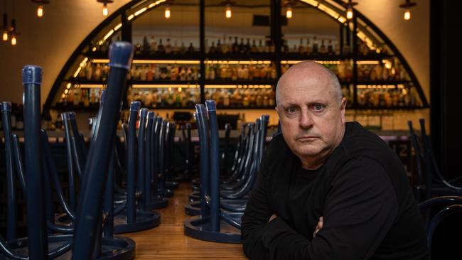 Restaurant owner Chris Lucas of Melbourne institution Chin Chin says Premier Daniel Andrews’ proposed outdoor dining rules are unworkable. Picture: Jason Edwards