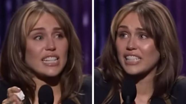 Miley Cyrus paid tribute to her Disney days in this emotional speech.