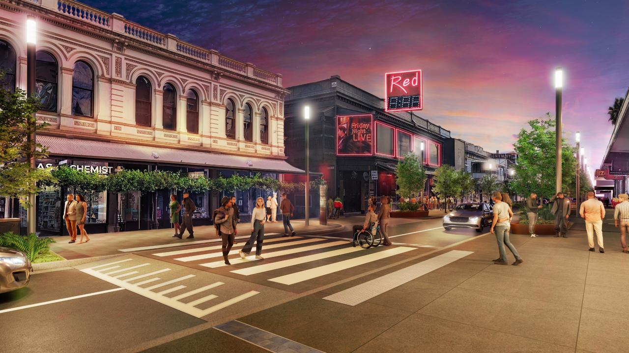 Concept designs for a $15m upgrade of Hindley St by Adelaide City Council. Picture: Supplied