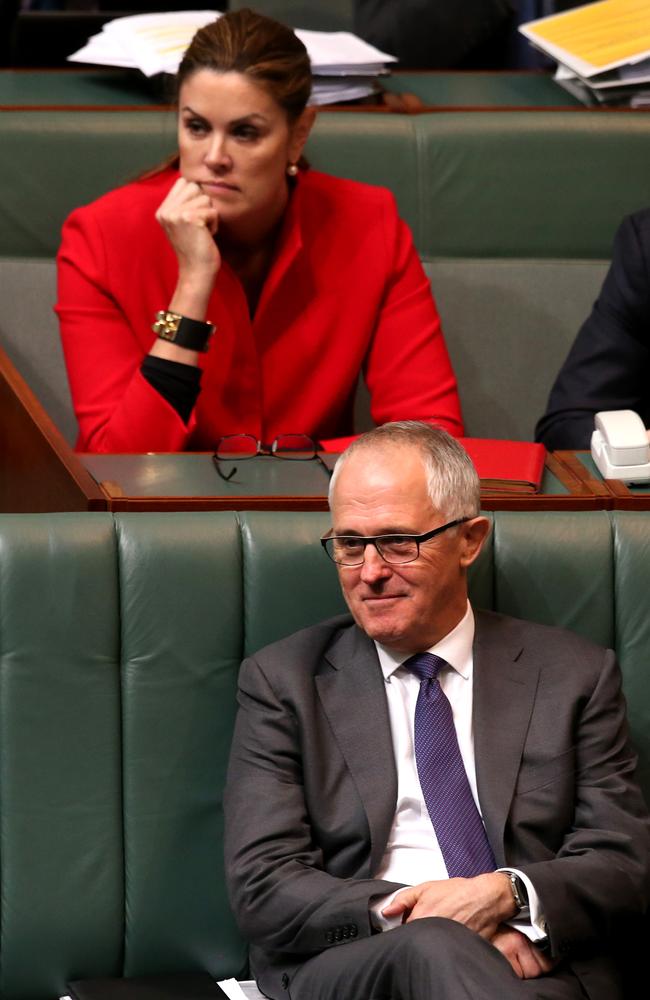 Peta Credlin, top, and Malcolm Turnbull. Picture: Kym Smith