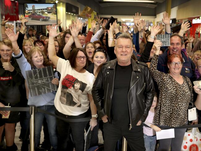 Jimmy Barnes among his people at an in-store signing for his new album, 