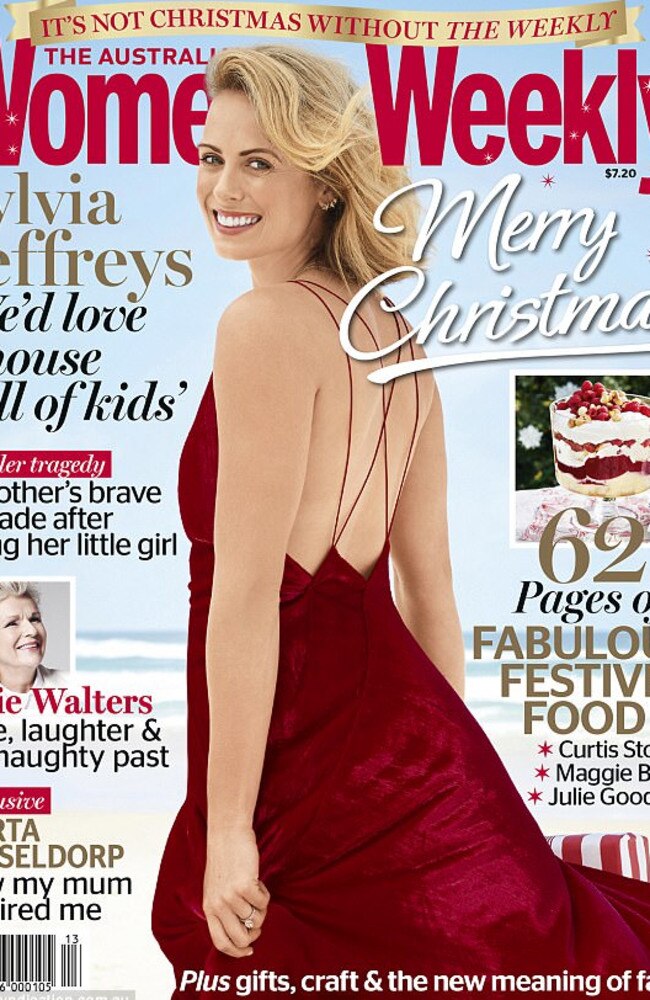 Jeffreys on the cover of the Christmas edition of The Australian Women’s Weekly.