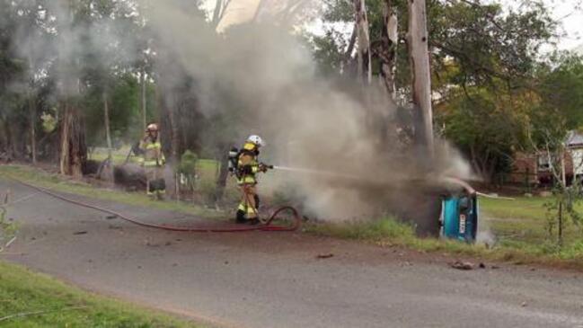 Car on fire Chatsworth