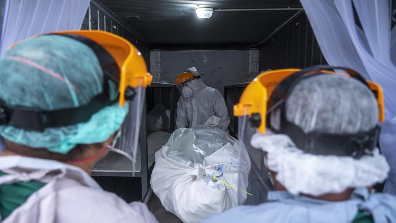 A Covid-19 victim in Pathum Thani, Thailand. Picture: Sirachai Arunrugstichai/Getty Images