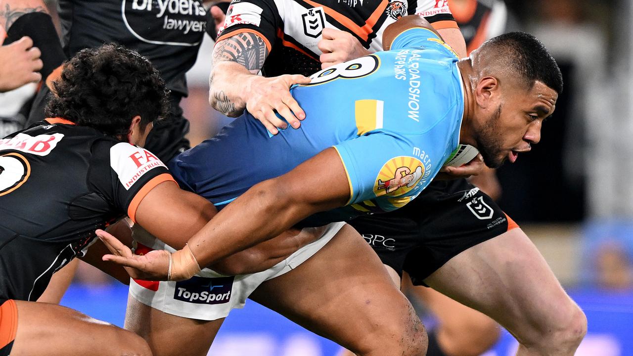 Moeaki Fotuaika has been in superb form for the Titans. Picture: Getty Images