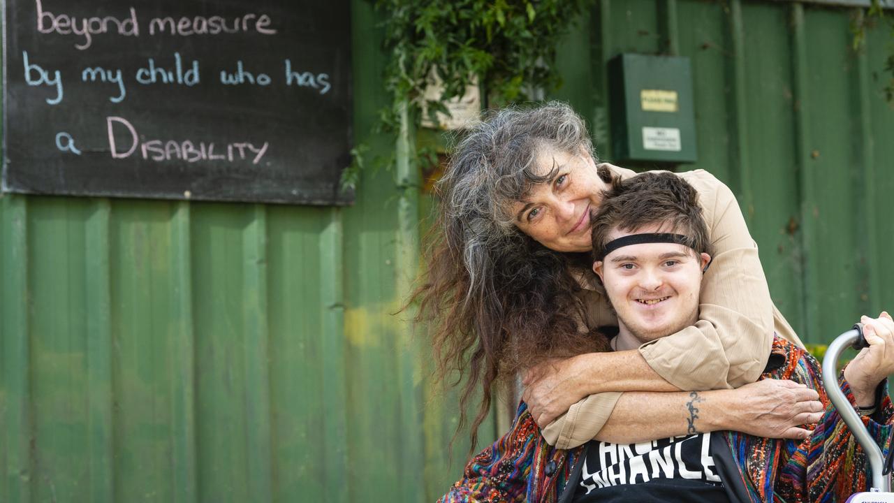 Toni Mitchell and her son Joshy Mitchell, Friday, April 22, 2022. Picture: Kevin Farmer