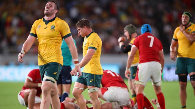 The Wallabies are hurting following their tight defeat to Wales. Picture: Getty