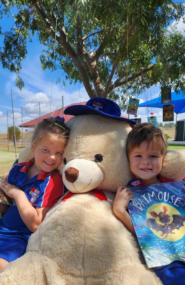 Back Plains State School students Brianna and Toby.