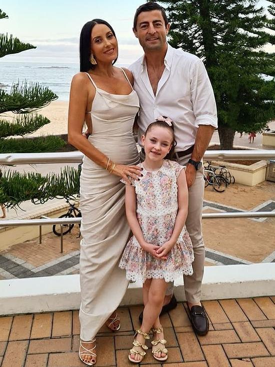 Minichiello with his wife, Terry Biviano, and daughter Azura. Picture: Instagram