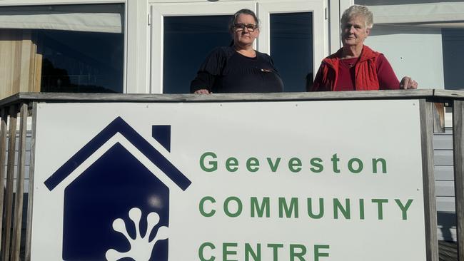 Geeveston resident Margaret Riley who is seeking home help and Geeveston Community Centre community connector Michelle Studley. Picture: Supplied