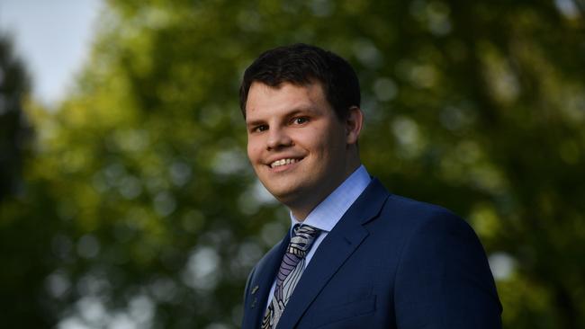 NSW's 2020 Young Australian of the Year outside Government House in Canberra last year. Picture: Mick Tsikas