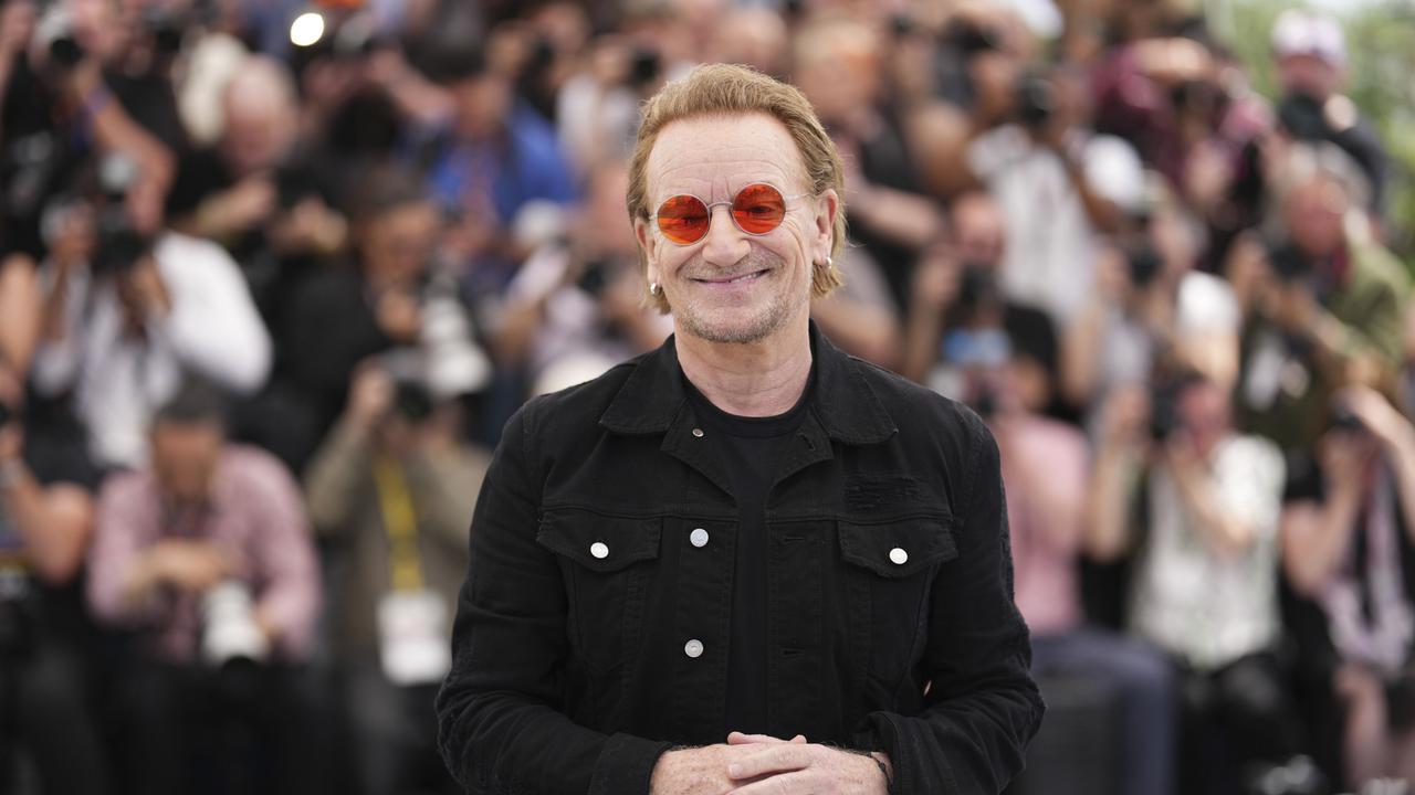 Bono poses for photographers at the photo call for the film 'Bono: Stories of Surrender' at the 78th international film festival, Cannes. Picture: Scott A Garfitt/Invision/AP