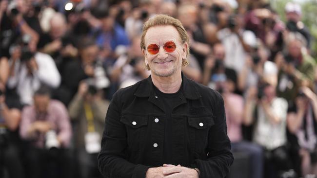 Bono poses for photographers at the photo call for the film 'Bono: Stories of Surrender' at the 78th international film festival, Cannes. Picture: Scott A Garfitt/Invision/AP