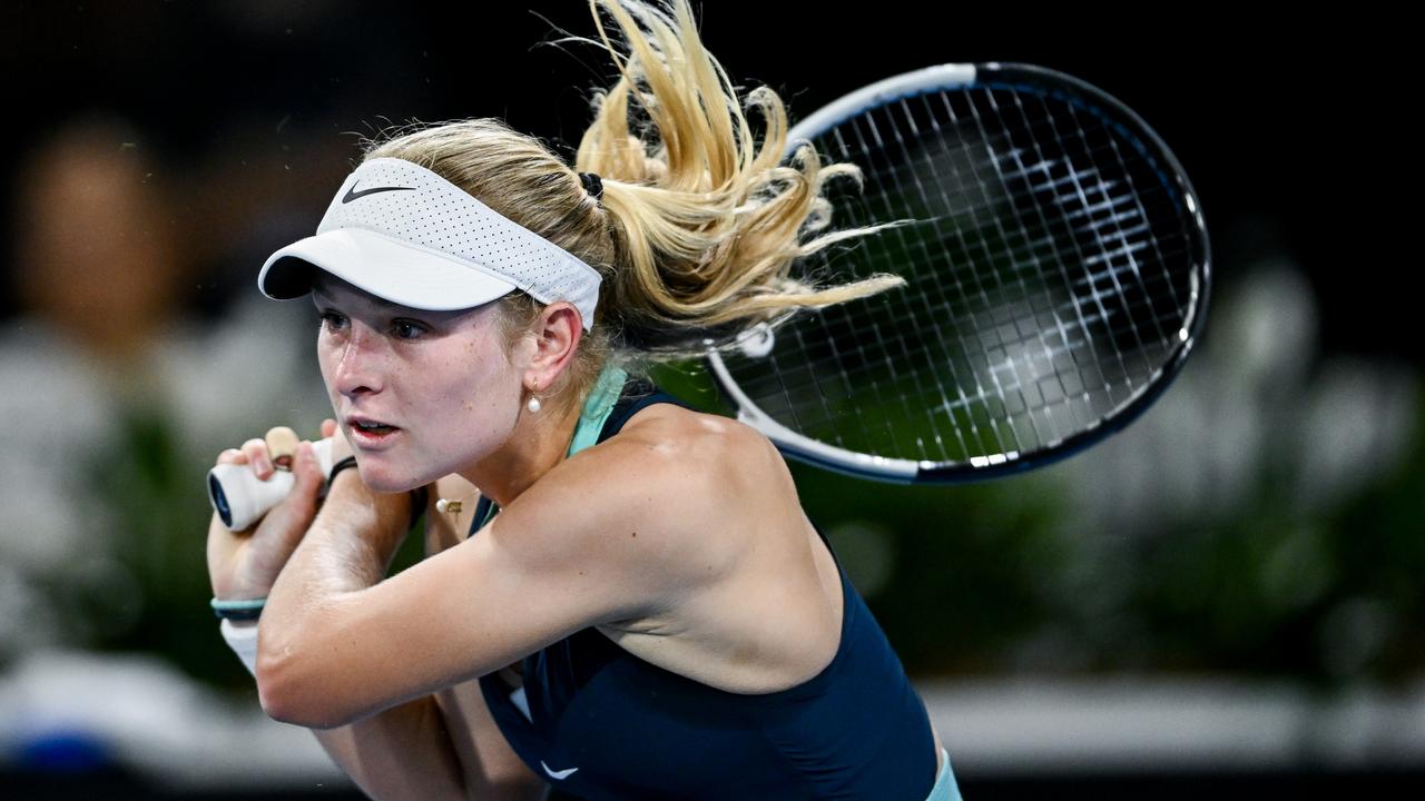 Teenage star Emerson Jones could’ve hardly received a tougher first-round opponent in her senior grand slam debut, drawing world No.6 Elena Rybakina. Picture: Mark Brake / Getty Images