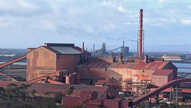 Uncertainty surrounds the future of the Whyalla steel works. View of steel works from Hummock Hill. Picture: Tom Huntley