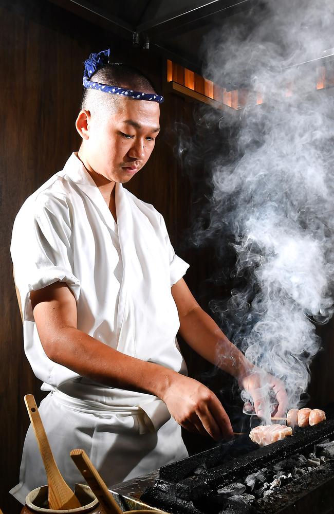 Chef Akihiro Kitade. Authentic Japanese restaurant One Eighty has opened on the Gold Coast. Picture: John Gass