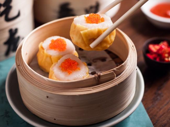 The scallop and prawn sui mai is a take on a classic. Picture: Supplied