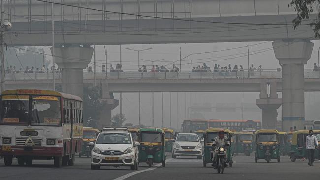 The Indian delegation insisted “phase-down” rather than “phase-out” was used in relation to the (unabated) coal section at COP26, writes Judith Sloan. Pictured: Smoggy conditions in New Delhi. Picture: AFP