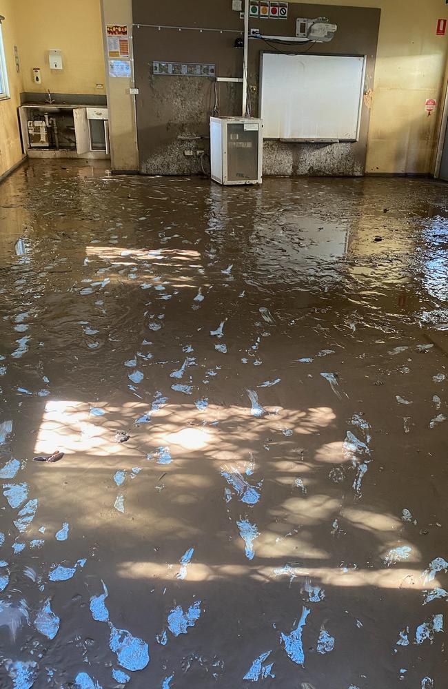 Cabbage Tree Island Public School was inundated, hitting several classrooms. Picture: Dyonne Anderson