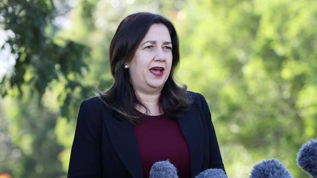 Premier Annastacia Palaszczuk has provided an update on Queensland’s Covid cases. Picture: Liam Kidston