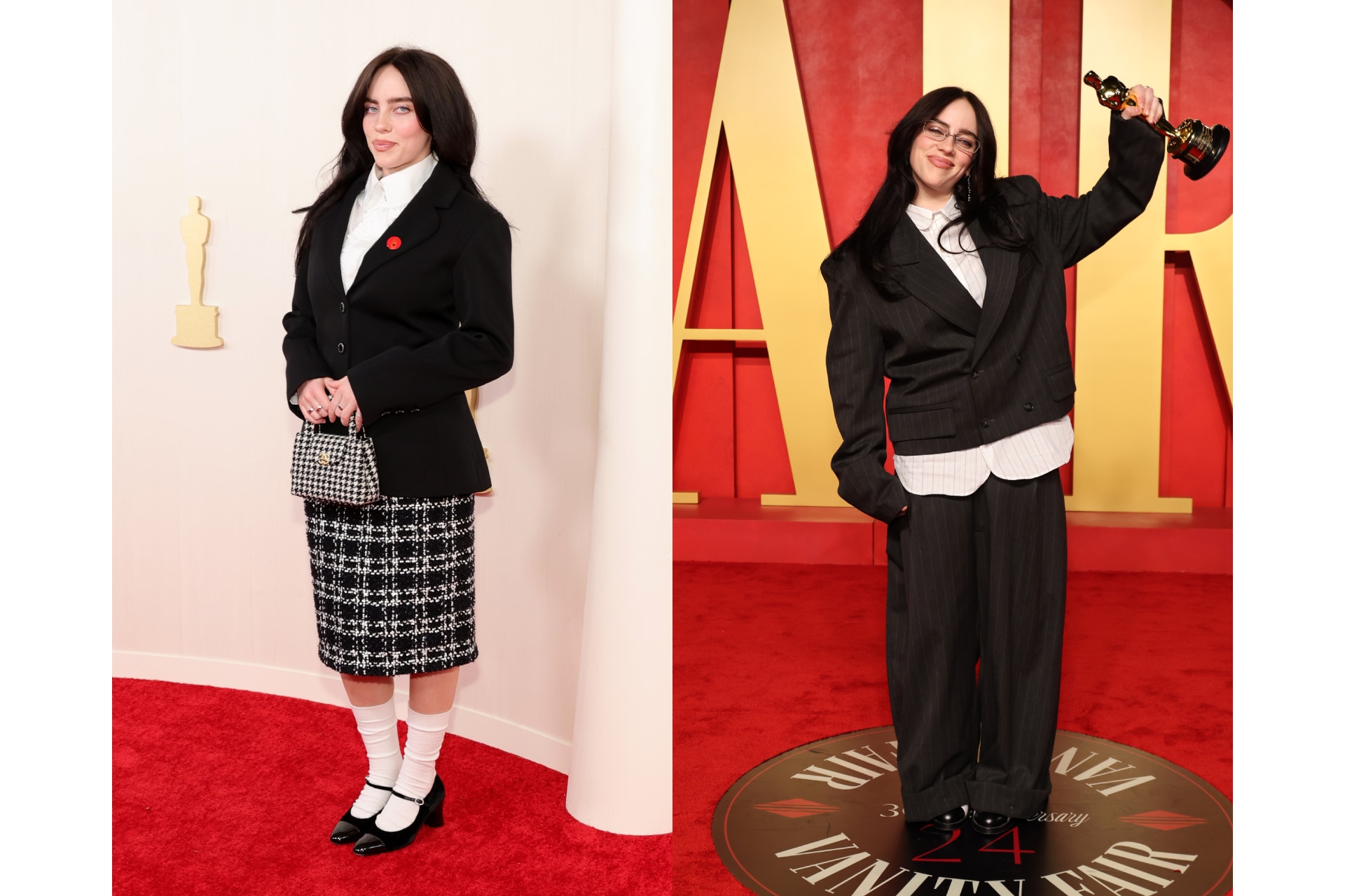 <h3><b>Billie Eilish wears Chanel at the Oscars and Vacquera at the </b><b><i>Vanity Fair </i></b><b>after party</b></h3>