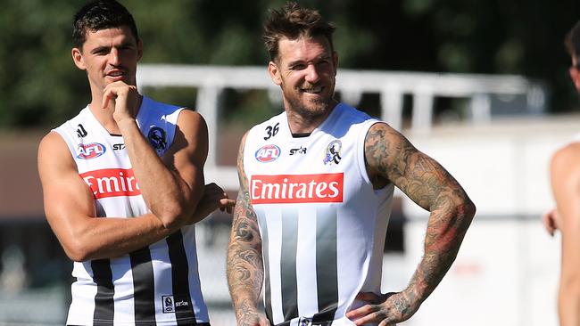 Scott Pendlebury and Dane Swan formed one of the best midfield combinations in Collingwood history. Picture: Wayne Ludbey