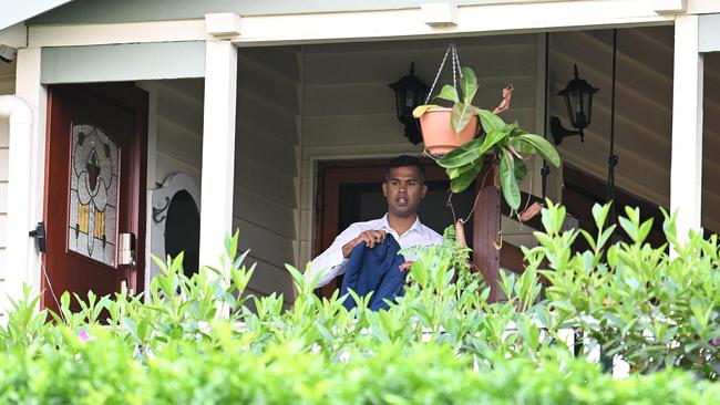 LNP candidate for the seat of Lilley Vivian Lobo leaves his home in Windsor, Brisbane. Picture: Lyndon Mechielsen/The Australian