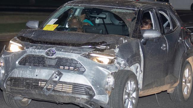 An alleged stolen Toyota taken for a joy ride in Alice Springs. Picture: Liam Mendes