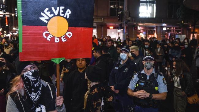 The BLM Protest at Town Hall. Picture: Flavio Brancaleone